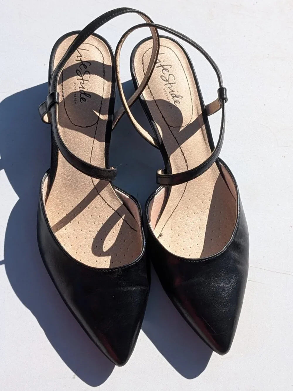 Life Stride Pointed-Toe Sling-Back Pumps | size 9